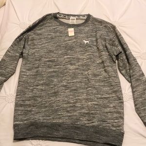 Pink grey crew neck with tags
